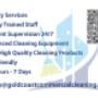Gold Coast Commercial Cleaning PTY LTD back of business card with list of services