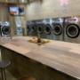 Inside the laundromat