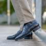 Black brogues boots