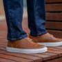 Brogue sneakers in tan