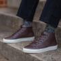 Brown hi top sneakers