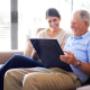 Therapist engaging client in cognitive activities