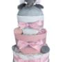 Three Tier Pink Elephant Nappy Cake