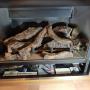 This Heat N Glo Log Fire is in mid service in the picture