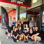 Post workout feels getting some fresh air out the front of TLD HQ in Bexley! Sweaty shirts and smiles all round -  the accomplishment of showing up and getting a session in feels great.