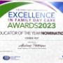Educator of the year 2023 nomination