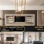 The image showcases a variety of elegant and modern feature wall designs by Elegant Interior, incorporating luxurious materials and textures to create visually stunning focal points in residential and commercial spaces. The designs highlight the use of natural elements, lighting accents, and bespoke craftsmanship to enhance interior aesthetics.
