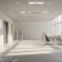 A commercial office space being painted in Parramatta