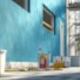 rendered wall with a coloured acrylic finish