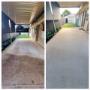 Pressure washing driveway