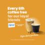 Every 6th coffee when you scan your Flybuys