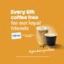 Every 6th coffee when you scan your Flybuys