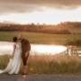tocal homestead Bride and Groom kissing as the sunsets by Thierry Boudan Photography