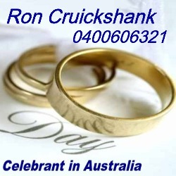 Marriage Celebrant and Counsellor Ronald Cruickshank
