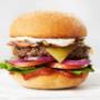 Crispy Bacon and Cheese beef burger