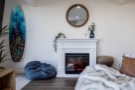 Living room with fireplace