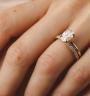 Golden Luminaire Ring and Eternity Band