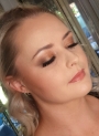 Glam makeup and hair