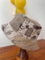 Mushroom print hemp bucket hat