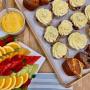 Mint Catering Morning tea with Scones Muffins and Fruit