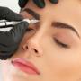 Cosmetic eyebrow tattooing in progress at Destiny Brows, Melbourne — precision technique by a professionally trained artist delivering natural, long-lasting brow results in Melbourne's western suburbs.