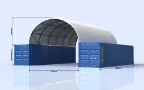 8m wide container shelter