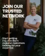 A smiling tradesman holding a wrench in a doorway with text about joining a trusted regional network