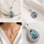 Ophelia Teardrop Halo Pendant