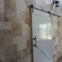 Feature wall with natural stone Travertine